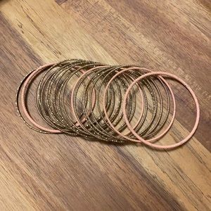 Gold & Pink bangles